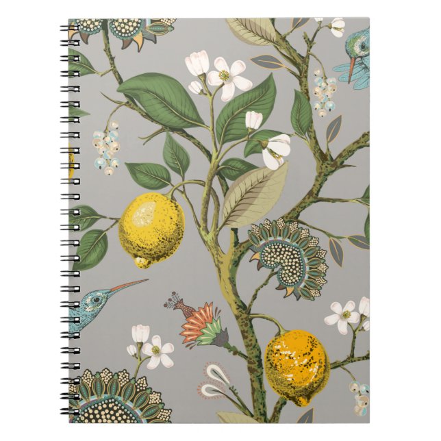 Carnet Motif floral sans soudure. Papier peint botanique. (Devant)