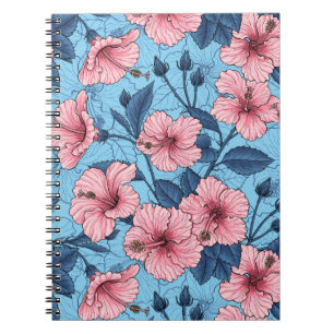 Carnet Motif floral tropical d'Hibiscus