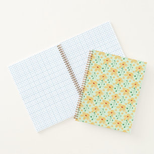 Carnet Motif floral tropical jaune sans couture 