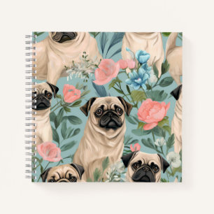 Carnet Motif floral vintage de carlin mignon botanique de