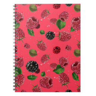 Carnet Motif framboise