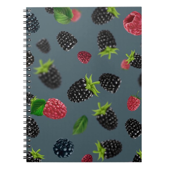 Carnet Motif framboise 2 (Devant)