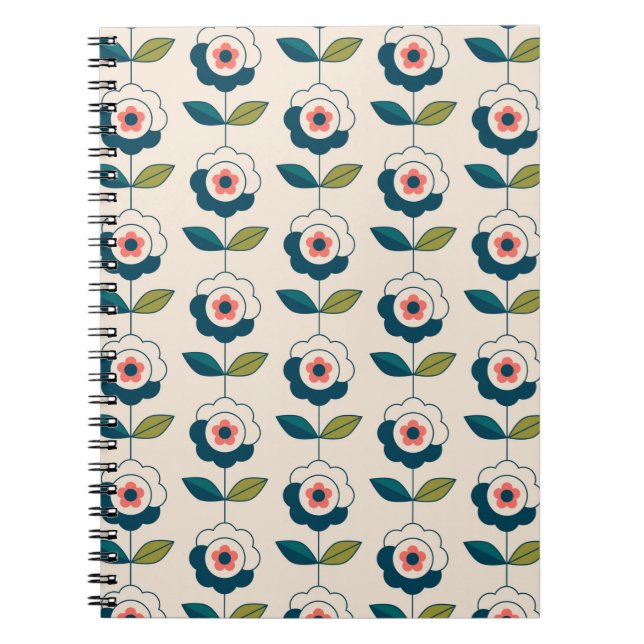 Carnet Motif Fun Jardin Retro (Devant)