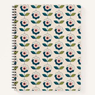 Carnet Motif Fun Jardin Retro