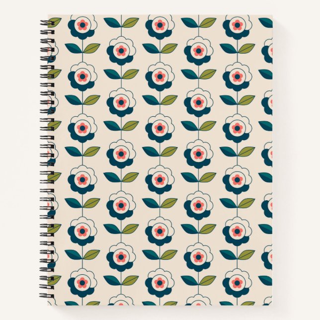 Carnet Motif Fun Jardin Retro (Devant)