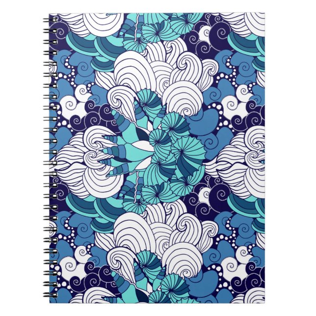Carnet Motif funky Seashell (Devant)