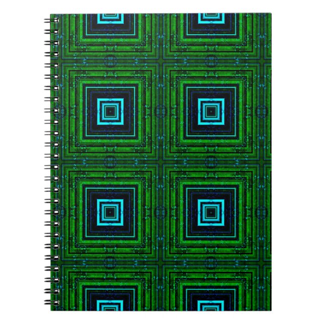 Carnet motif géométrique Abstrait avec kaleidoscope  (Devant)