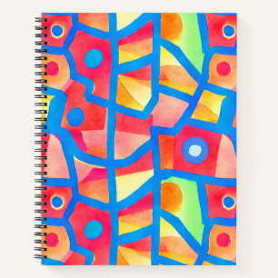 Carnet Motif géométrique abstrait coloré artistique