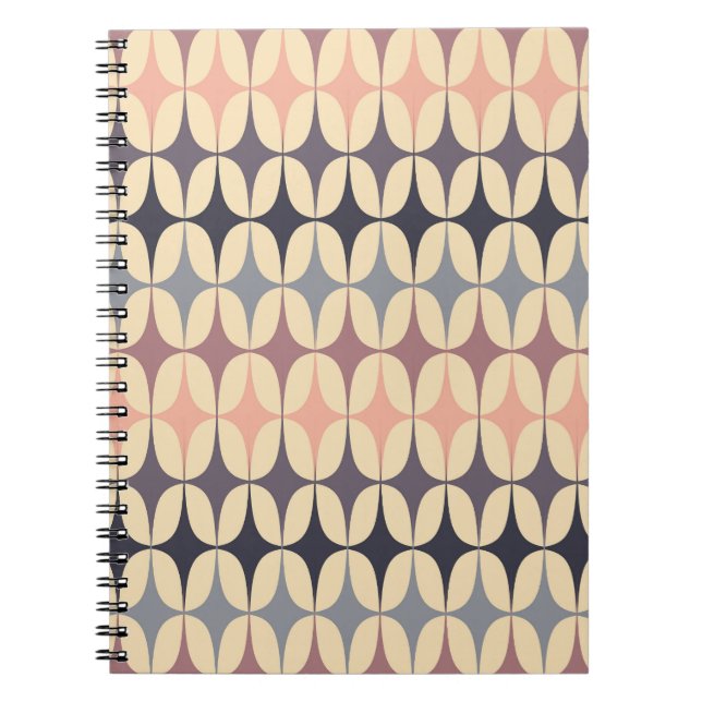 Carnet Motif géométrique Abstrait des triangles rétro (Devant)