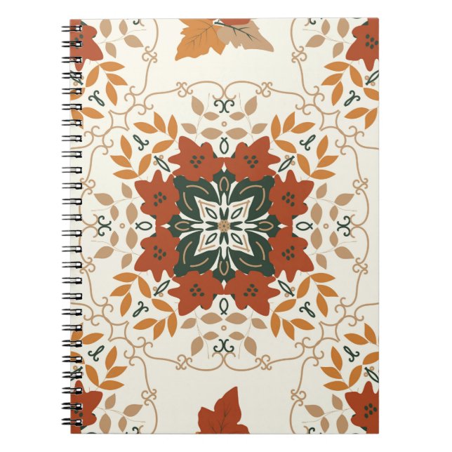 Carnet Motif géométrique abstrait floral sans joint (Devant)