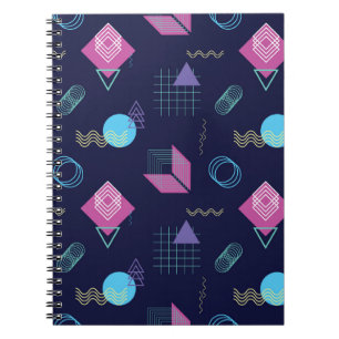 Carnet motif géométrique Abstrait, formes de trait.