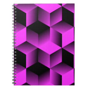 Carnet motif géométrique abstrait transparent avec grille