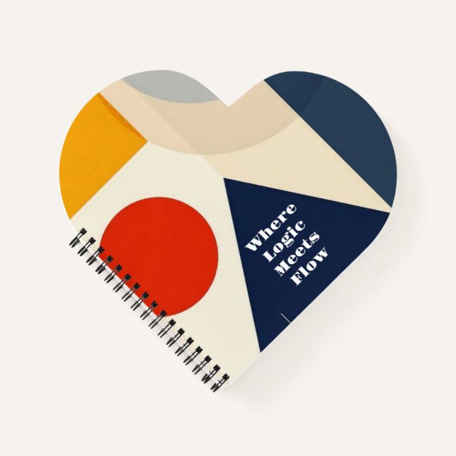 Carnet Motif géométrique Bauhaus moderne (Devant)