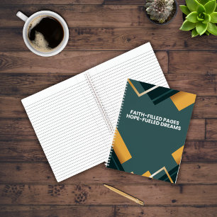 Carnet Motif géométrique Citation Inspirante de Foi