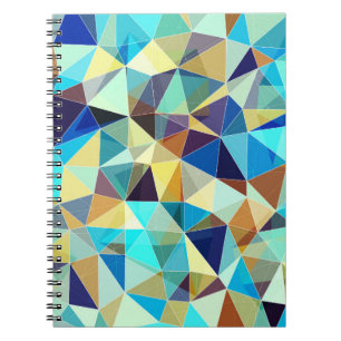 Carnet Motif géométrique coloré, arrière - plan triangles