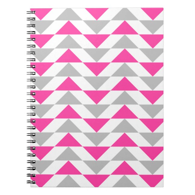 Carnet Motif géométrique de blanc gris de rose de (Devant)