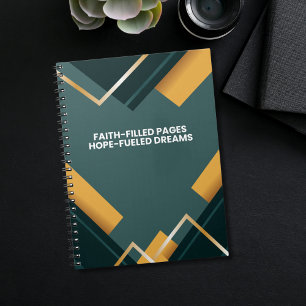 Carnet Motif Géométrique de Couleur Citation Inspirante d