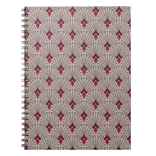 Carnet Motif géométrique design, art déco. (Devant)