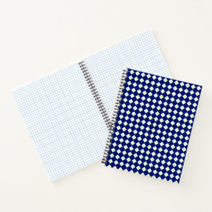 Carnet Motif géométrique diamant bleu marine