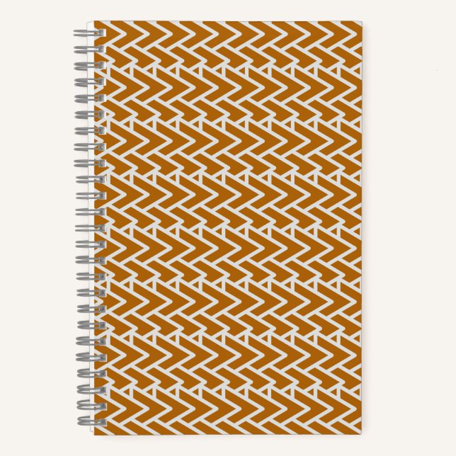 Carnet Motif géométrique doré chaud moderne (Recto)