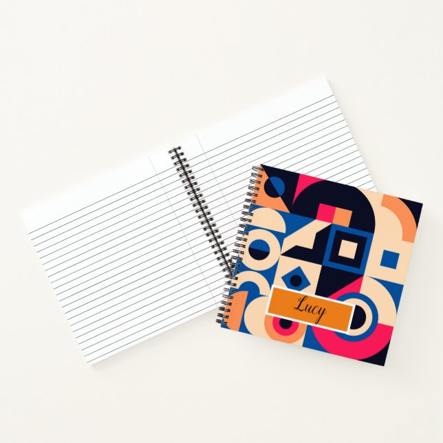 Carnet motif géométrique en cercle coloré (Intérieur)