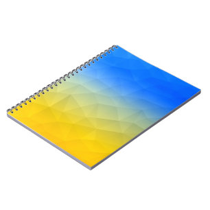 Carnet Motif géométrique en maille jaune bleu d'Ukraine