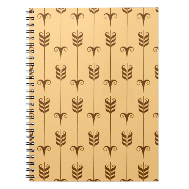 Carnet Motif géométrique Flèche dorée (Devant)