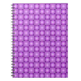 Carnet Motif géométrique floral pourpre