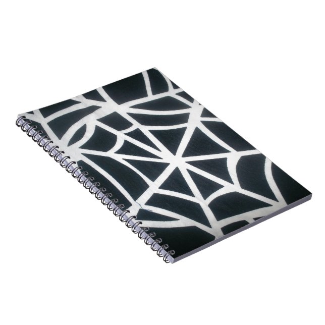Carnet Motif géométrique Gras noir et blanc Spider Web (Côté Droit)