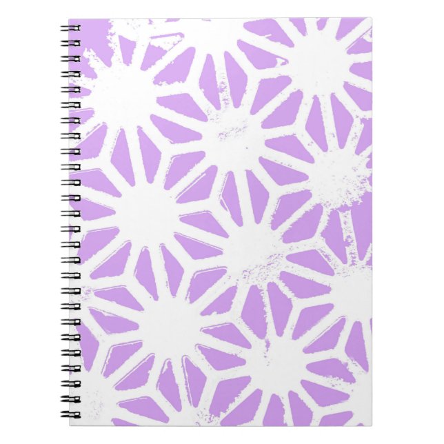 Carnet Motif géométrique Lilac (Devant)