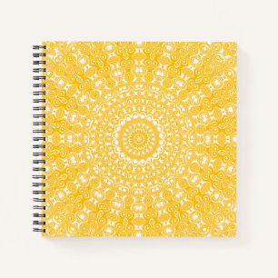 Carnet Motif Géométrique Mandala Doré