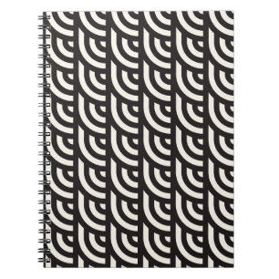 Carnet Motif géométrique monochrome sans couture. Abstrai
