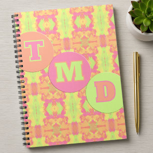 Carnet Motif géométrique pastel avec cercles