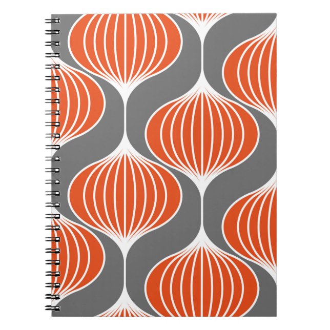 Carnet Motif géométrique sans couture avec des lignes ond (Devant)