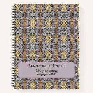 Carnet Motif géométrique sans couture brun mauve tan