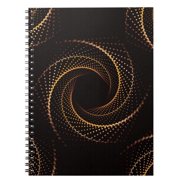 Carnet Motif géométrique sans soudure de points d'or (Devant)