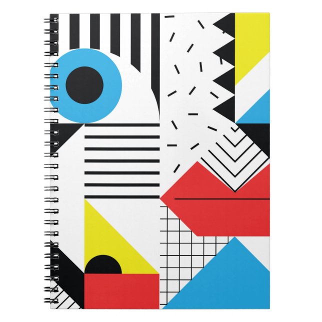 Carnet Motif géométrique transparent avec formes abstrait (Devant)