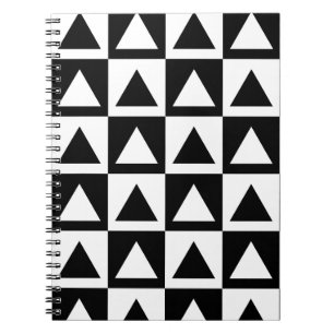 Carnet Motif géométrique triangle noir et blanc