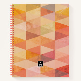 Carnet Motif géométrique Triangle souple Monogramme