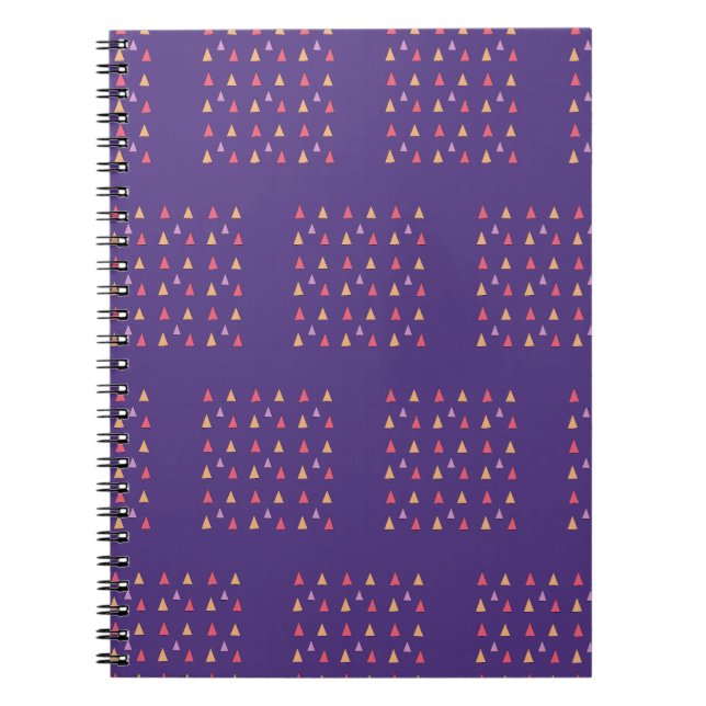 Carnet Motif géométrique triangle violet (Devant)