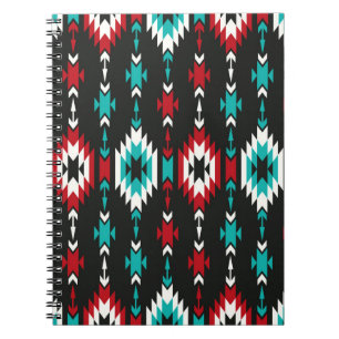 Carnet Motif géométrique tribal transparent coloré. ethni