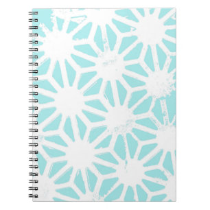 Carnet Motif géométrique turquoise