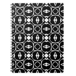 Carnet motif géométrique vintage. Eléments répétés styl