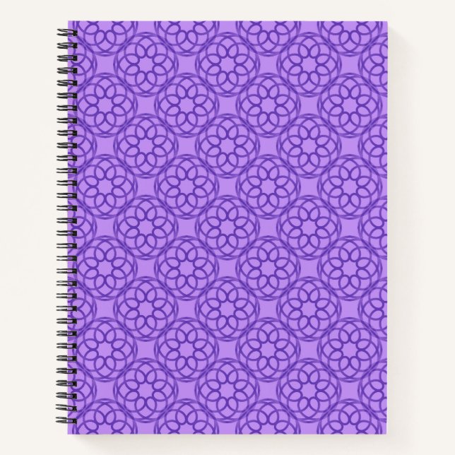Carnet Motif géométrique violet sans couture (Devant)