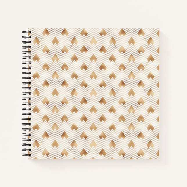 Carnet Motif Gold Art déco (Devant)