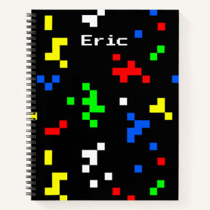 Carnet Motif graphique de jeu vidéo rétro 8 bits