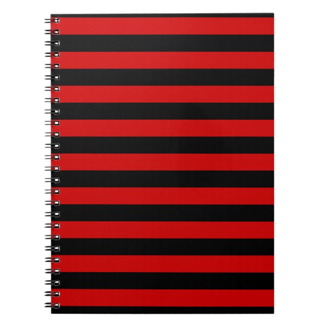 Carnet Motif Gras noir et rouge (Devant)