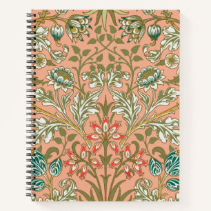 Carnet Motif Hyacinthe Rose Poussiéreuse de William Morri