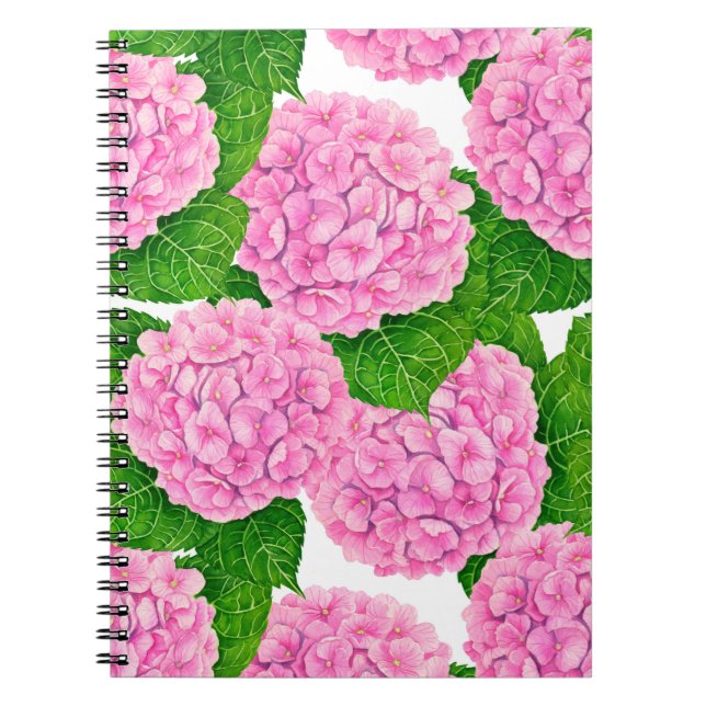 Carnet Motif Hydrangea (Devant)