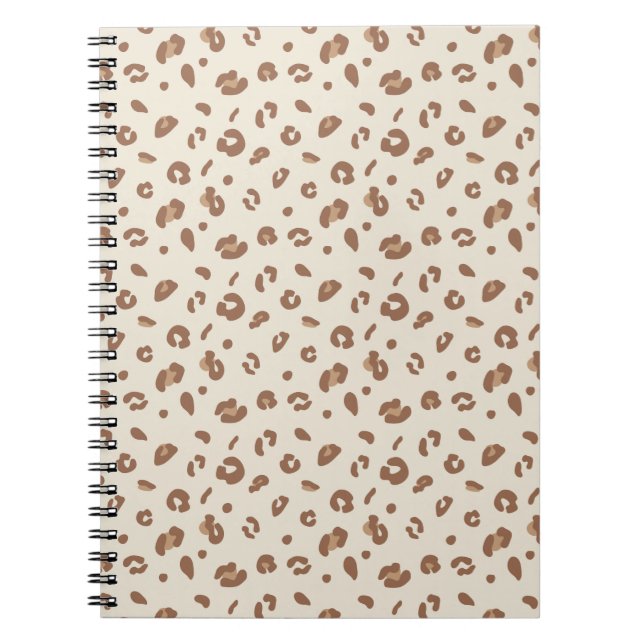 Carnet Motif imprimé léopard abstrait neutre | Moderne An (Devant)